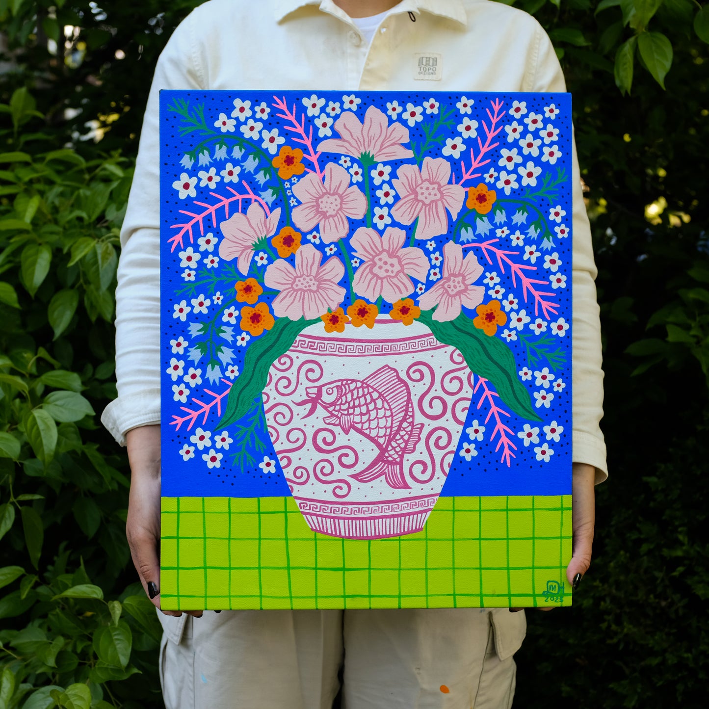 Fish Vase (Original Painting)