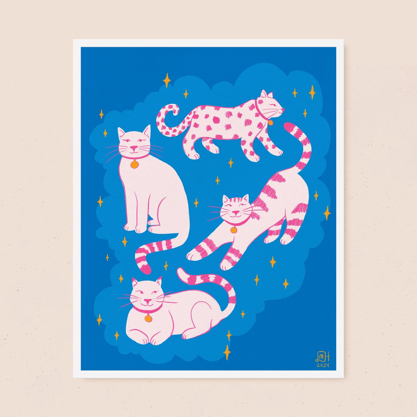 Cats in Cerulean | Fine Art Print