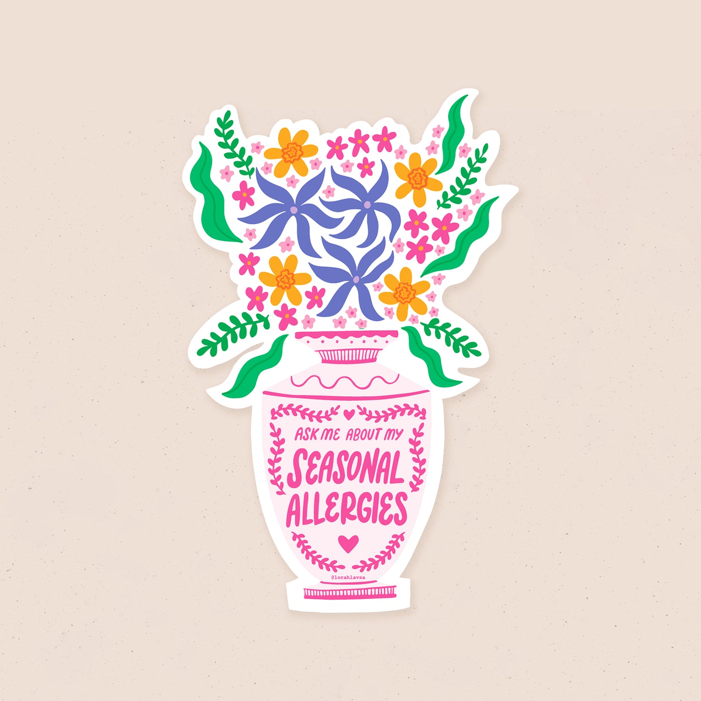 Ask Me About My Seasonal Allergies | Die Cut Sticker