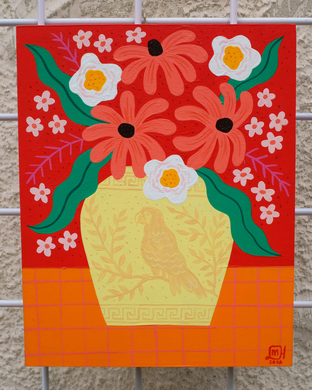 Parrot Vase | Original Painting