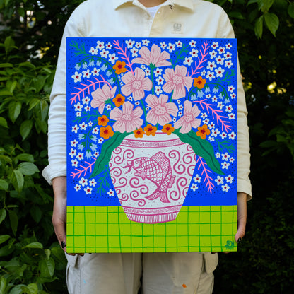 Fish Vase (Original Painting)