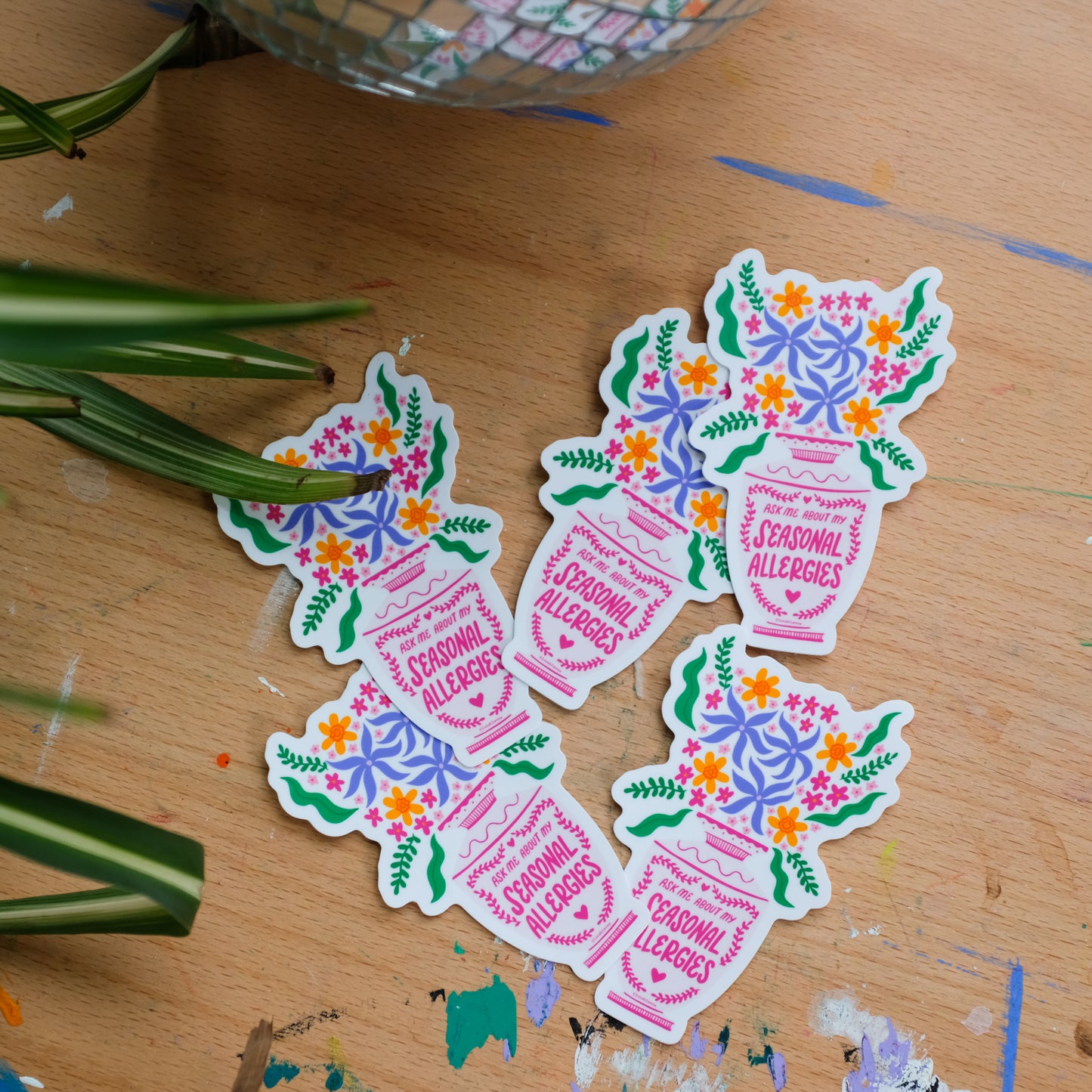 Ask Me About My Seasonal Allergies | Die Cut Sticker