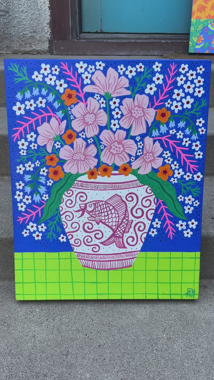 Fish Vase (Original Painting)